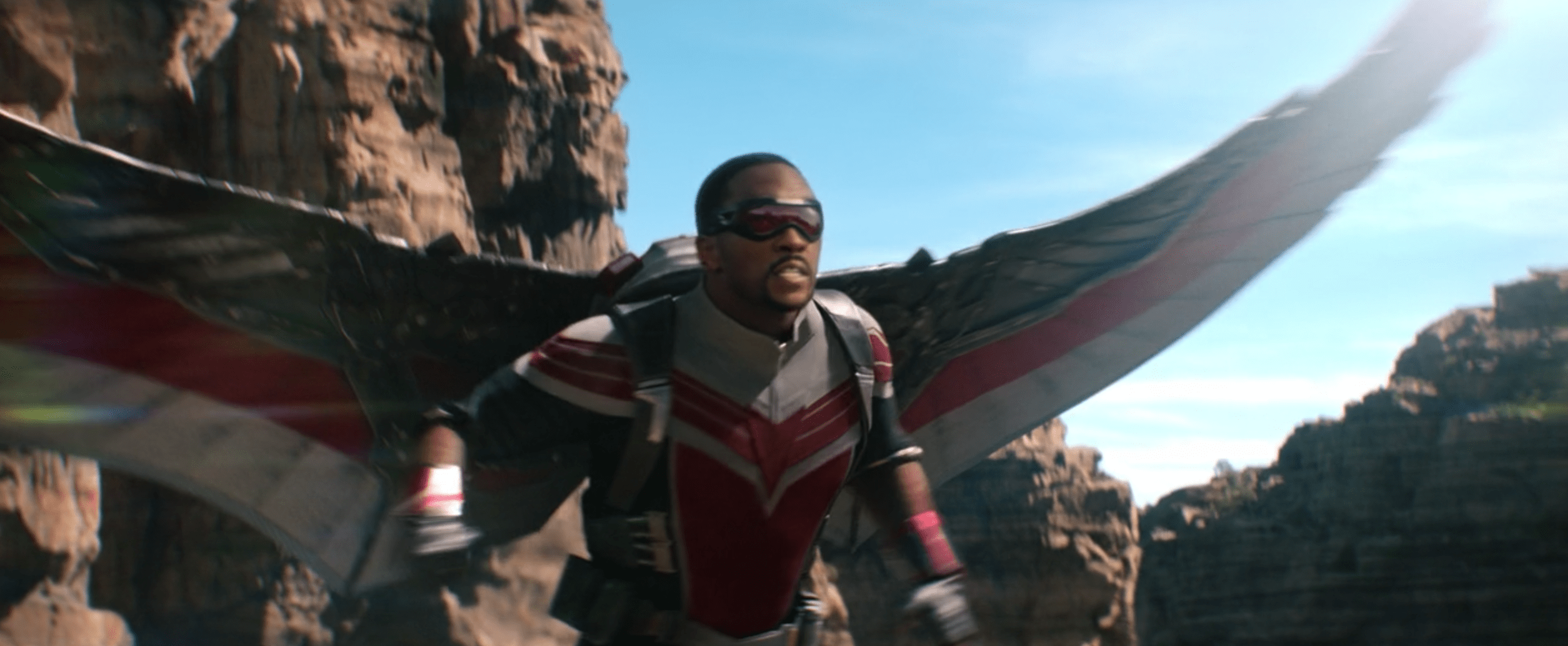 Anthony Mackie as Falcon in The Falcon and The Winter Soldier