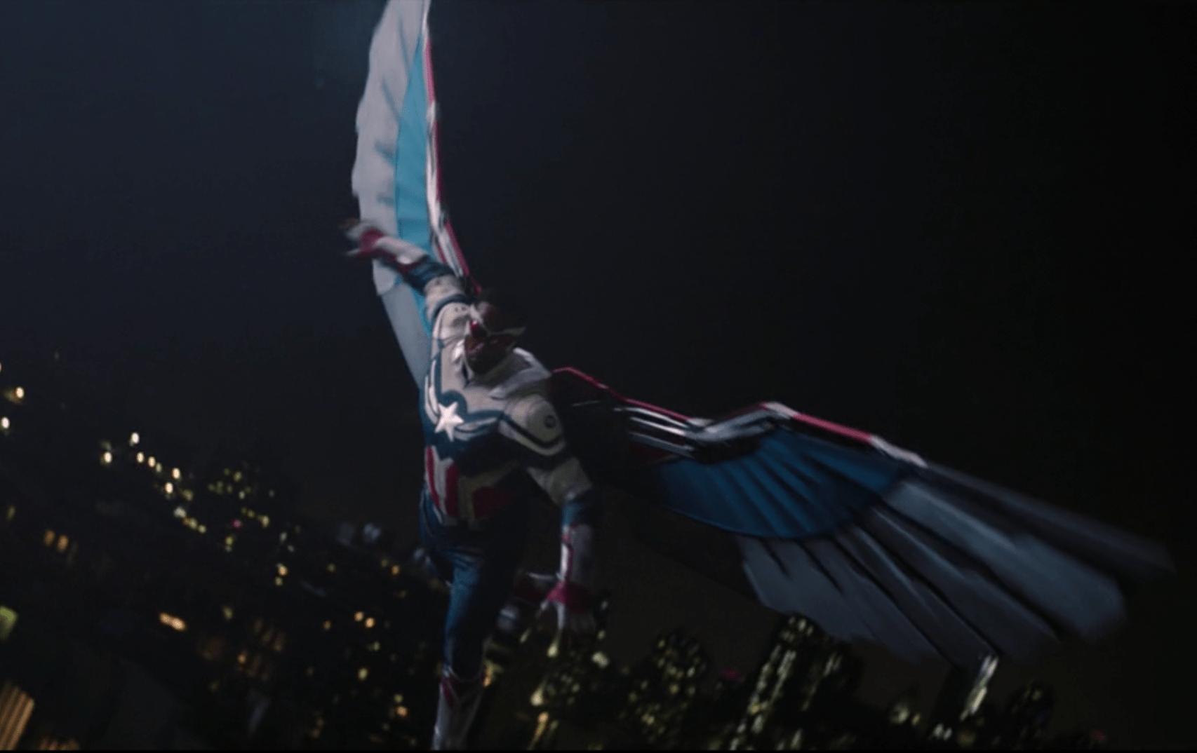 Sam Wilson's Captain America in flight