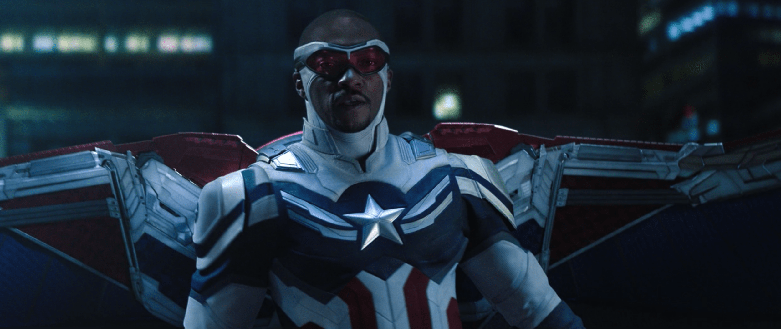 Sam Wilson as Captain America in The Falcon and The Winter Soldier