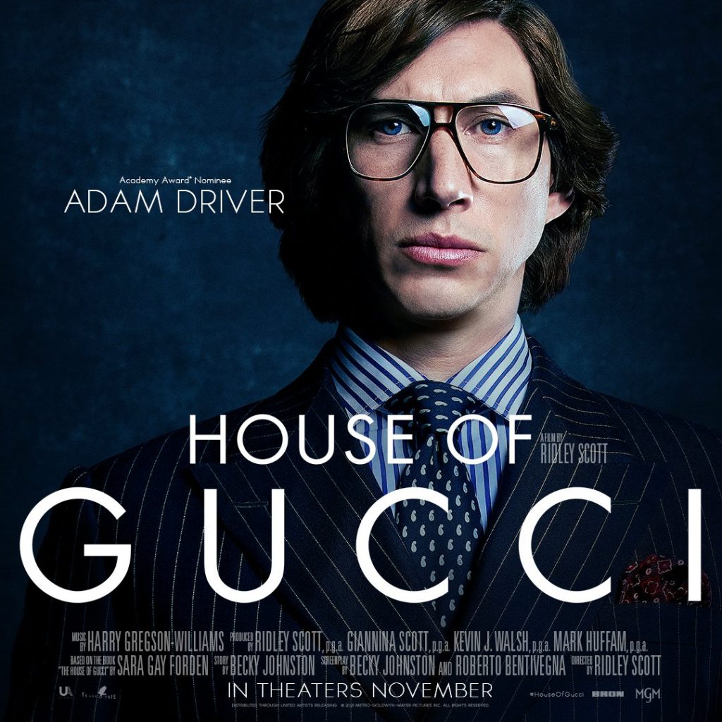 Adam Driver House of Gucci poster