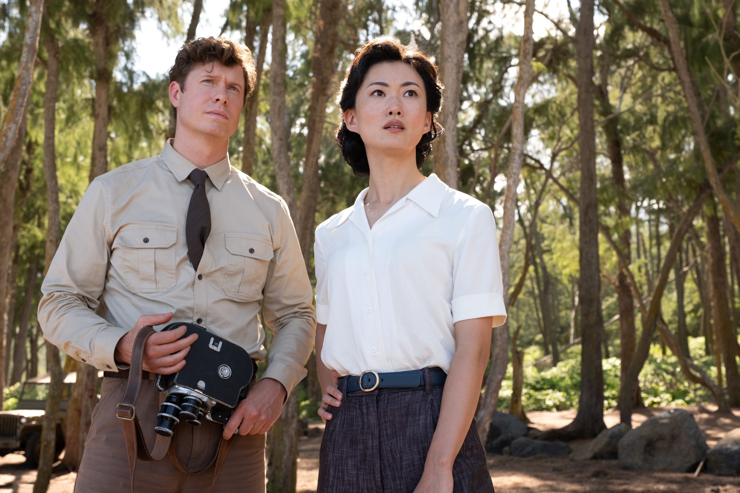 Anders Holm and Mari Yamamoto in Apple's "Monarch: Legacy of Monsters" series